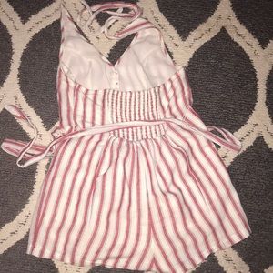 American Eagle Striped Romper